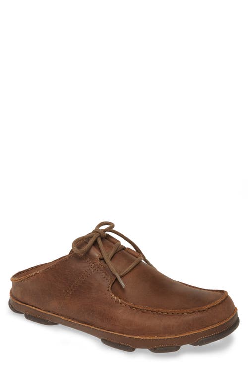 Shop Olukai 'ohana Li Ili Moc Toe Derby In Tan/mustang Leather