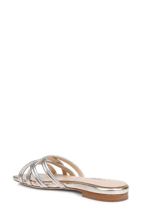 Shop L Agence L'agence Abelle Slide Sandal In Gold/silver