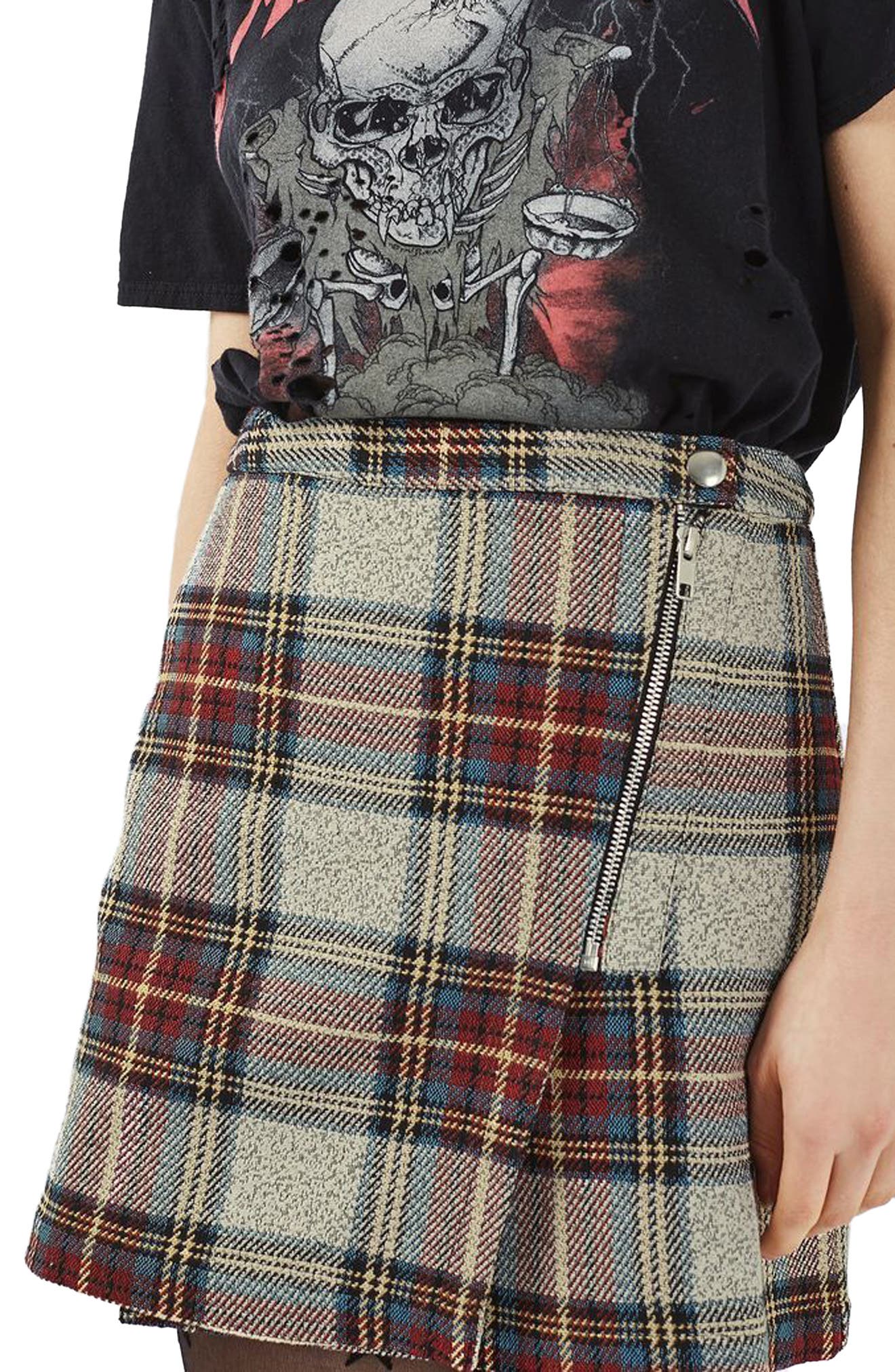 plaid skirt topshop