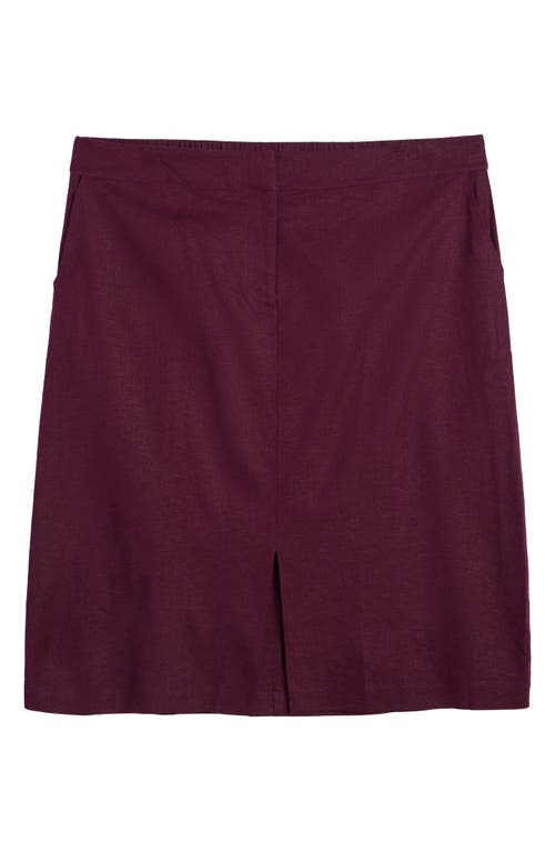 Shop Universal Standard Wooster Linen Blend Pencil Skirt In Elderberry