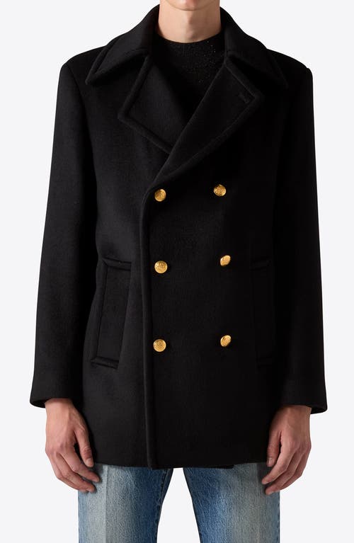 BLK DNM BLK DNM 73 DOUBLE BREASTED WOOL BLEND PEACOAT