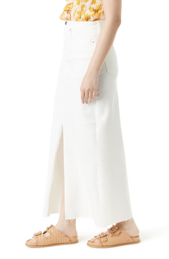 Shop Sam Edelman Dempsey Split Front Denim Maxi Skirt In White