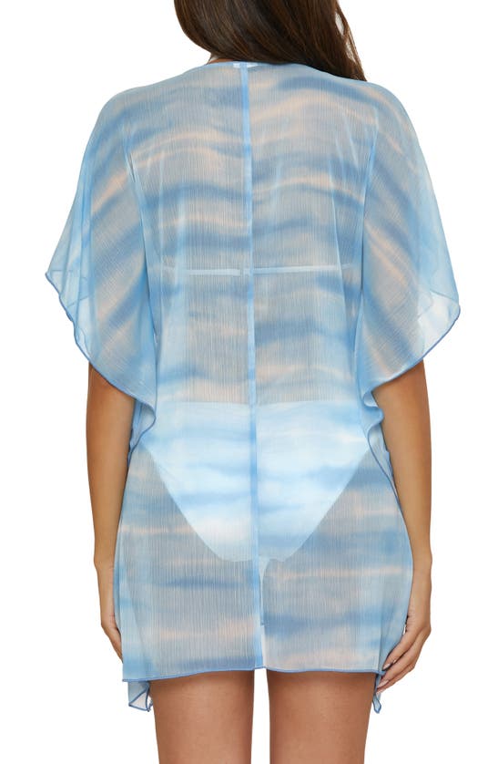 Shop Becca Washed Away Chiffon Cover-up Tunic In Ice Blue