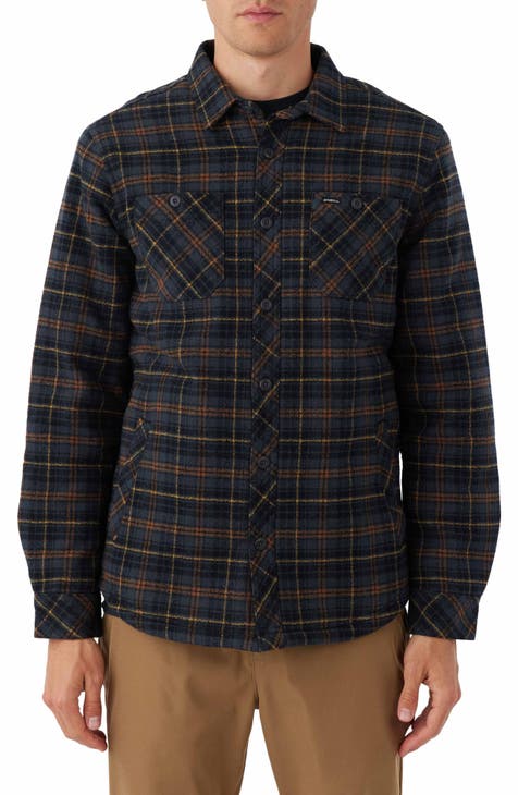 Mens Plaid Flannel Shacket Jacket Sherpa Fleece Lined Cpo Sanp Button Down  Flannel Work Shirt Long Sleeved Grey S : : Clothing, Shoes &  Accessories