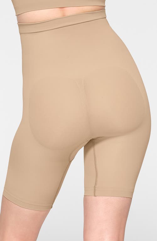 Skims Sculpting Above The Knee Shorts In Clay