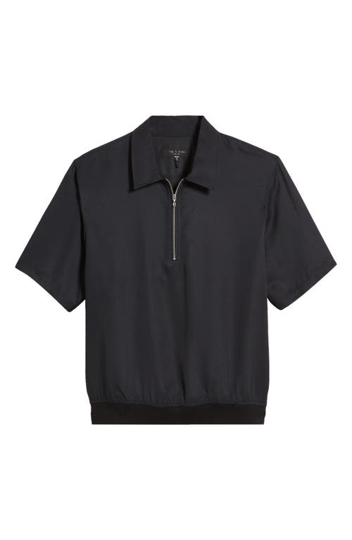 Shop Rag & Bone Ross Half Zip Polo In Black