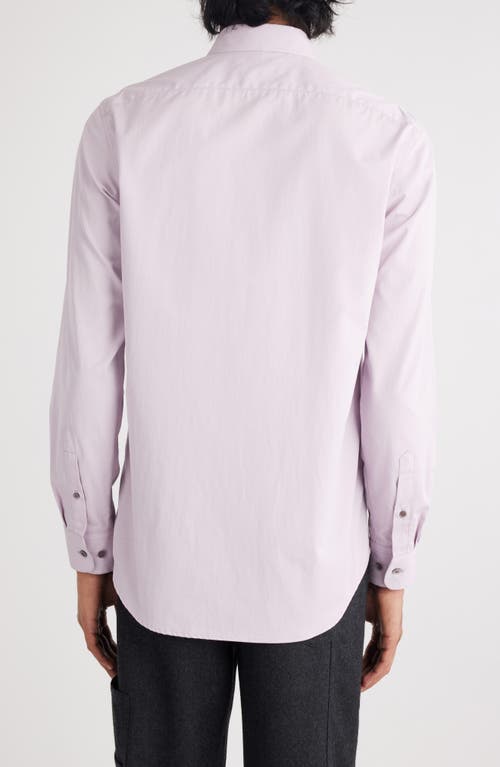 Shop Dries Van Noten Curles Poplin Button-up Shirt In Lilac 403