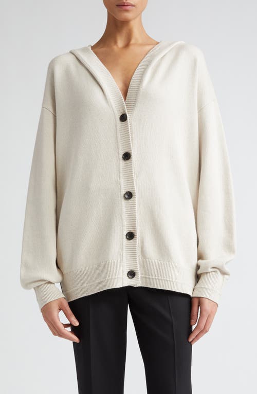 Maria McManus Hooded Recycled Cashmere & Organic Cotton Cardigan Crema at Nordstrom,