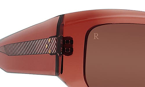 Shop Raen Ynez 54mm Mirrored Square Sunglasses In Allegra/teak