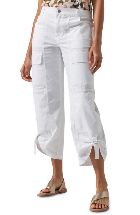 White Straight Leg Woven Trousers, Co-Ords