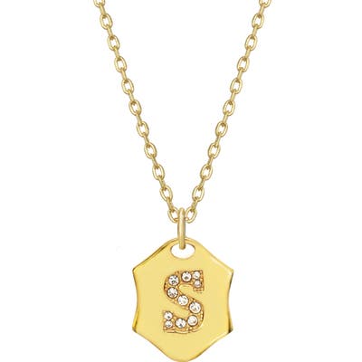 Stella + Ruby Nom De Plume Initial Pendant Necklace