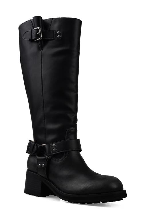 Candie's Reecie Knee High Boot in Black Leather 