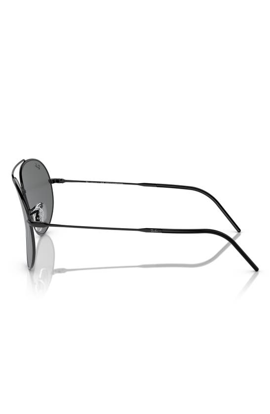 Ray Ban Reverse 62mm Oversize Aviator Sunglasses In Black