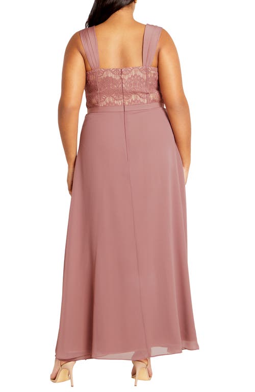 City Chic Sweet Evie Dress In Antique Rose