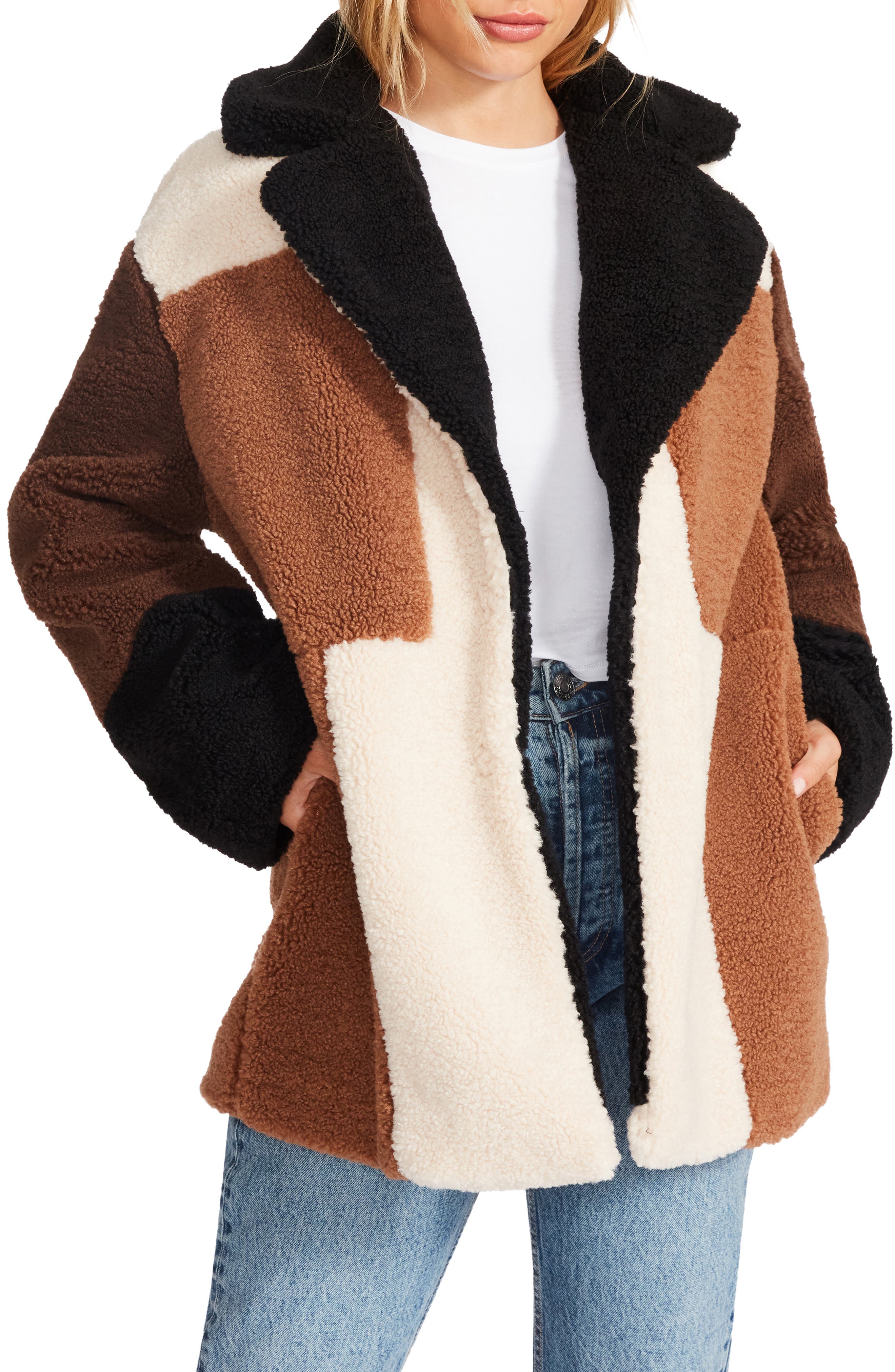 womens faux sherpa jacket