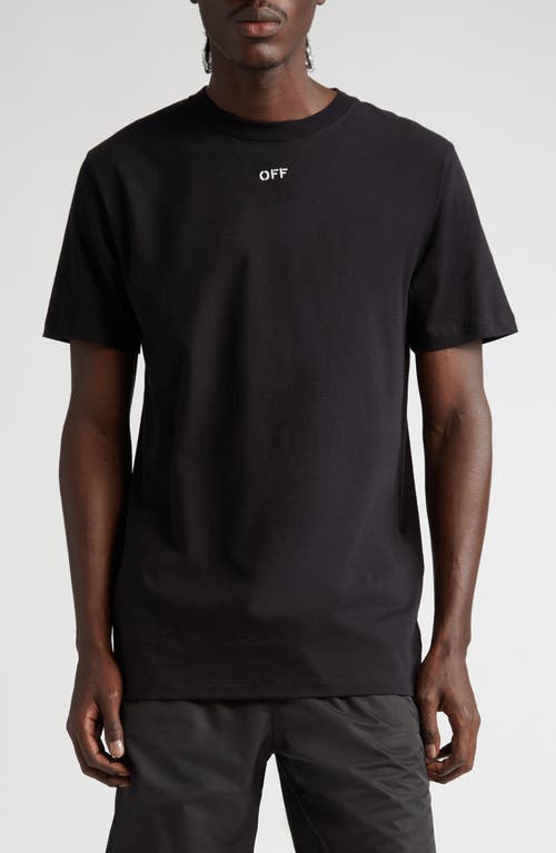 Off-White Embroidered Arrow Cotton T-Shirt Black at Nordstrom,