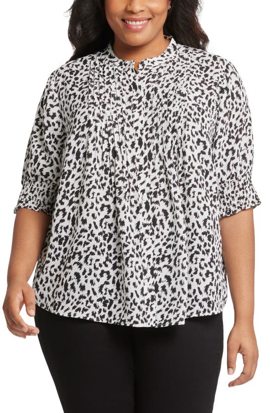 NYDJ NYDJ PRINT PEASANT TOP 