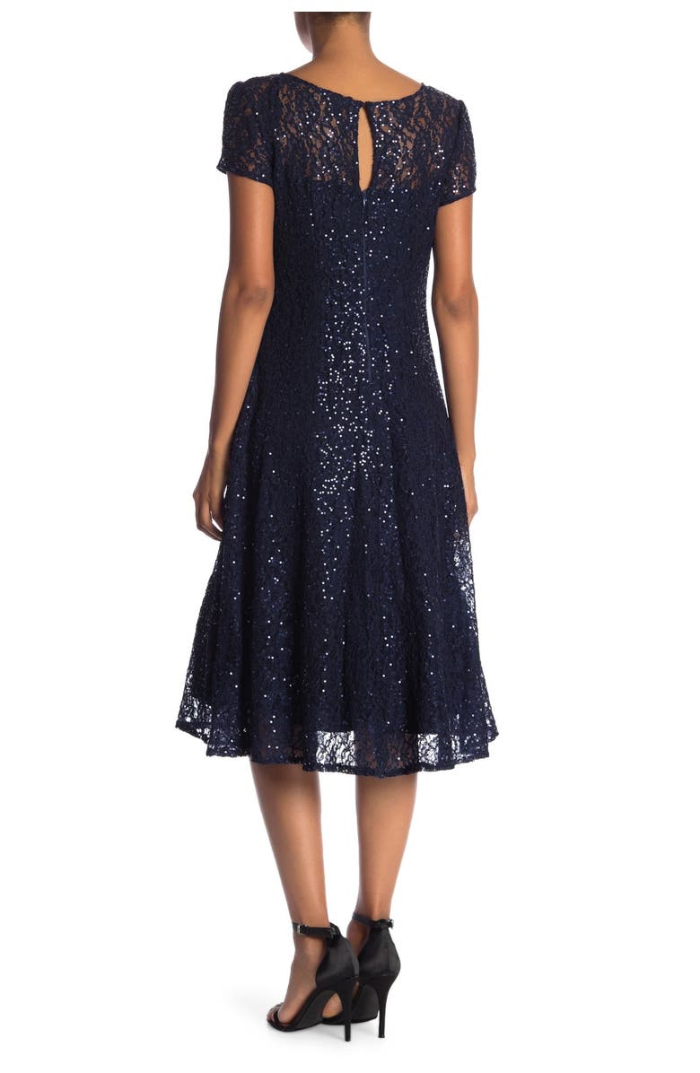 SL FASHIONS Sequin Lace Midi Dress | Nordstrom