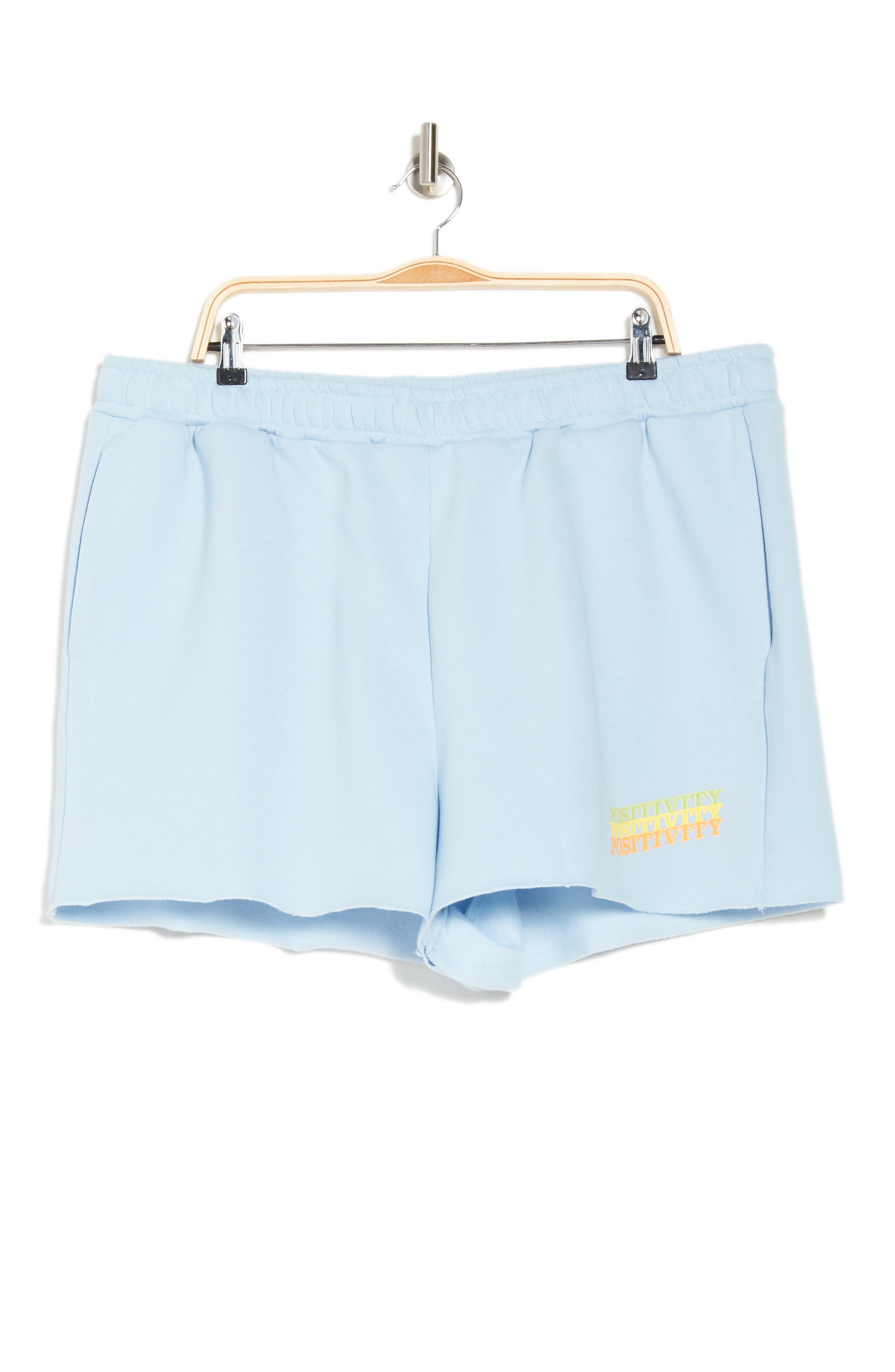 Abound Graphic Print Knit Shorts In Blue Cashmere Positivity