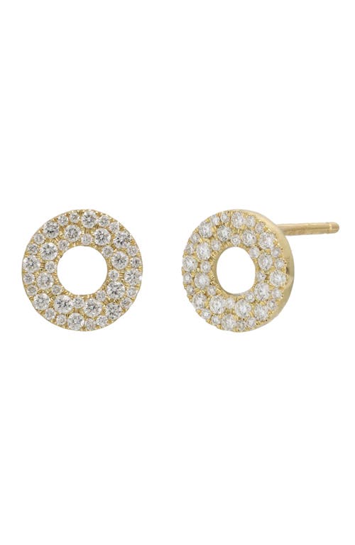 Diamond Stud Earrings in 18K Yellow Gold