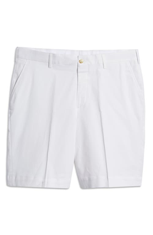 Charleston Khakis Flat Front Stretch Twill Shorts in White