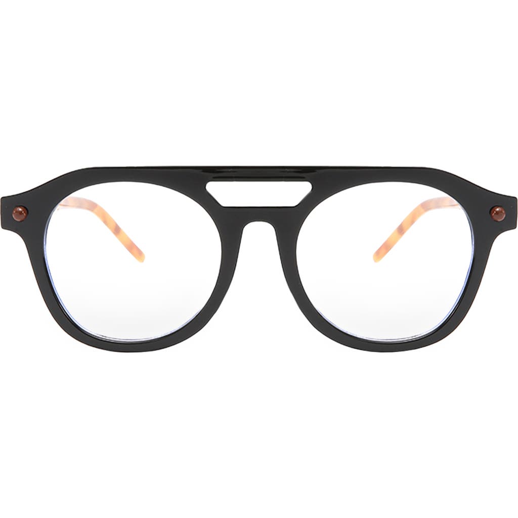 Fifth & Ninth Dylan 50mm Square Blue Light Blocking Glasses In Black/torte