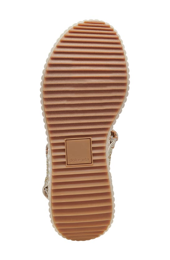 Shop Dolce Vita Debra Platform Sandal In Platinum Distressed Leather