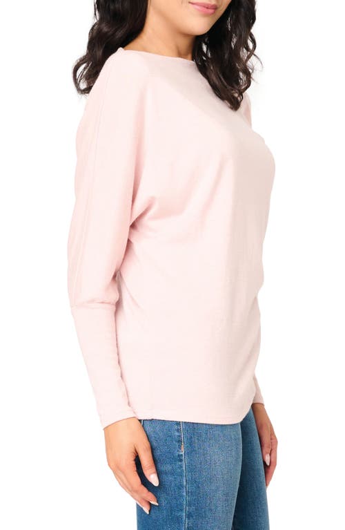 Gibsonlook Slouchy Luxe Boatneck Top In Pink Smoke