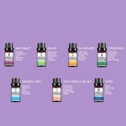 Pursonic 14 Pack Of 100% Pure Essential Aromatherapy Oils In Multicolor