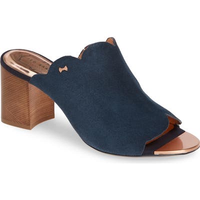Ted Baker London Zinia Scalloped Slide Sandal, Blue