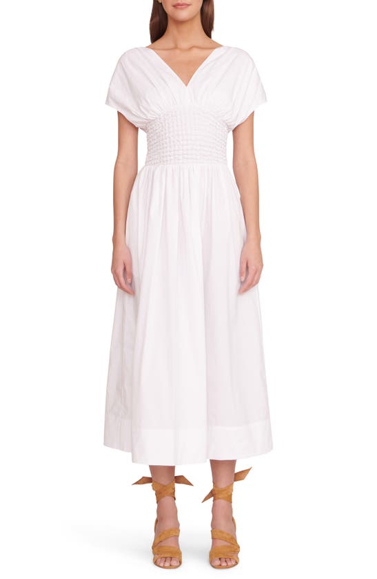 Staud Jackson Fit & Flare Dress In White102dnu
