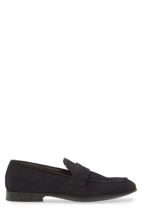 To Boot New York Chambers Apron Toe Suede Loafer In Velour Blue