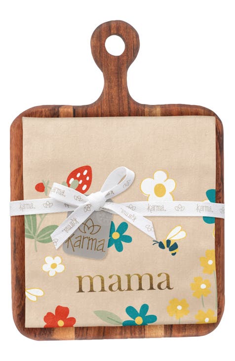 Mama Tea Towel & Cutting Board Gift Set