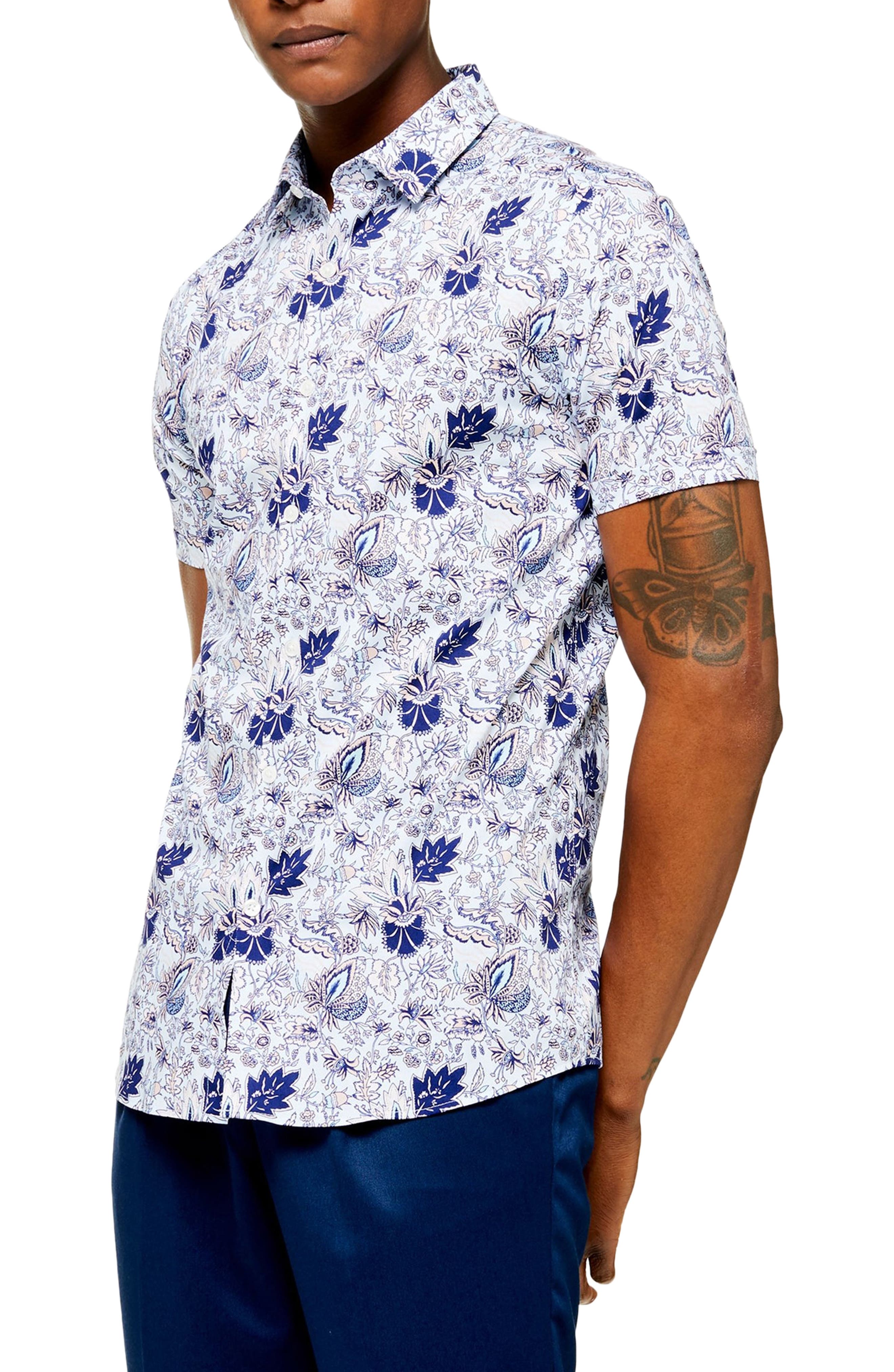 skinny fit short sleeve shirt