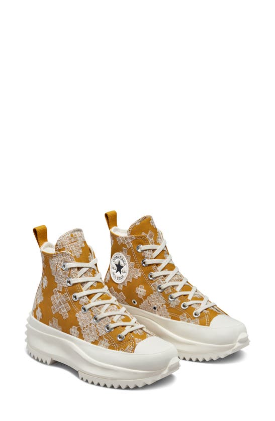 Converse Chuck Taylor® All Star® Run Star Hike High Top Platform Sneaker In  Goldtone/ Egret/ Egret