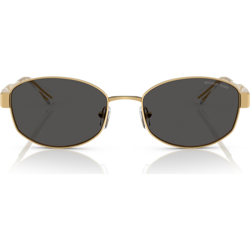 Michael Kors 56mm Oval Sunglasses In Dark Grey/gold