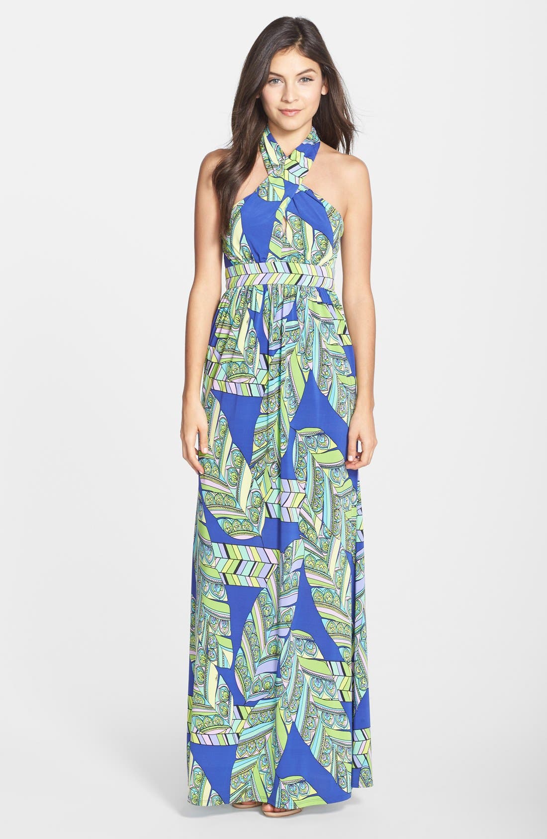 Trina Turk 'Tilly' Print Jersey Halter Maxi Dress Nordstrom
