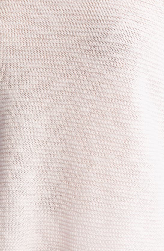 Shop Eileen Fisher Textured Crewneck Organic Linen & Cotton Sweater In Crystal Pink
