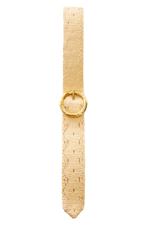 Shop Mango Woven Belt In Ecru