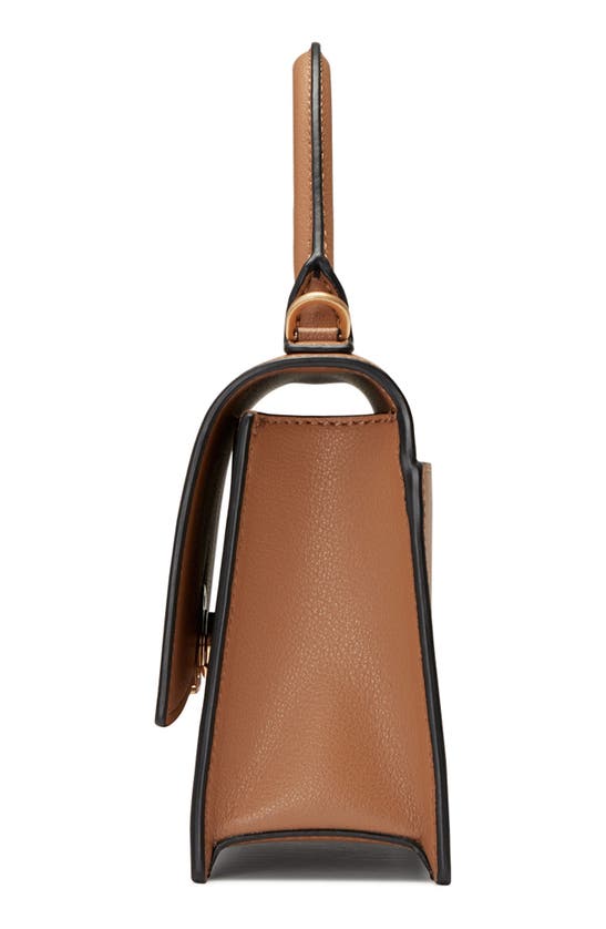 Shop Oryany Milla Leather Top Handle Bag In Sand Brown