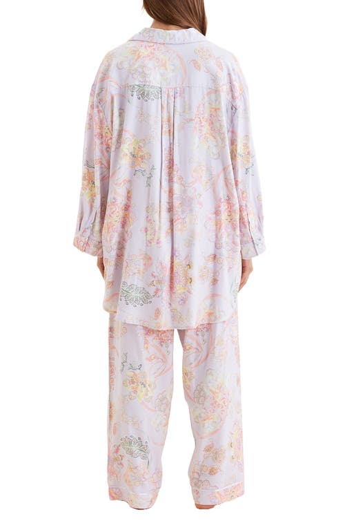 Shop Papinelle Coco Cozy Cotton Blend Pajamas In Misty Lilac