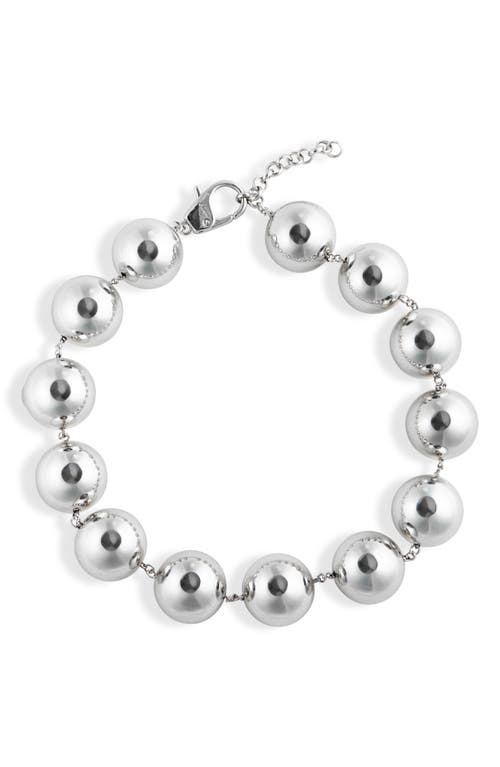 Éliou Miro Beaded Station Necklace in Silver