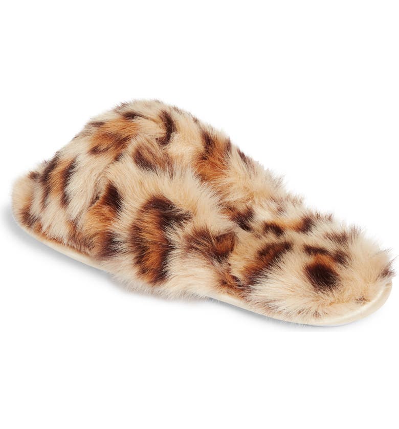 Bore Tal højt Blaze Nordstrom Cozy Leopard Faux Fur Slipper | Nordstrom