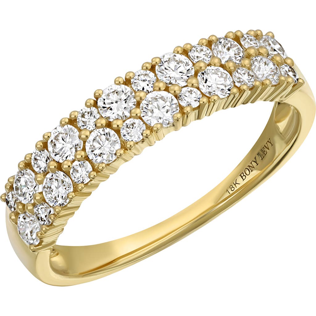 Bony Levy Audrey Two-row Diamond Ring In 18k Yellow Gold