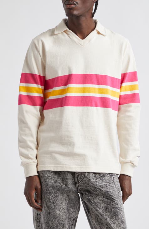Pitch Practice Stripe Long Sleeve Polo