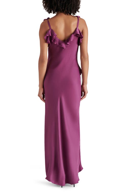 Shop Steve Madden Adaline Ruffle Trim Maxi Dress In Vintage Purple