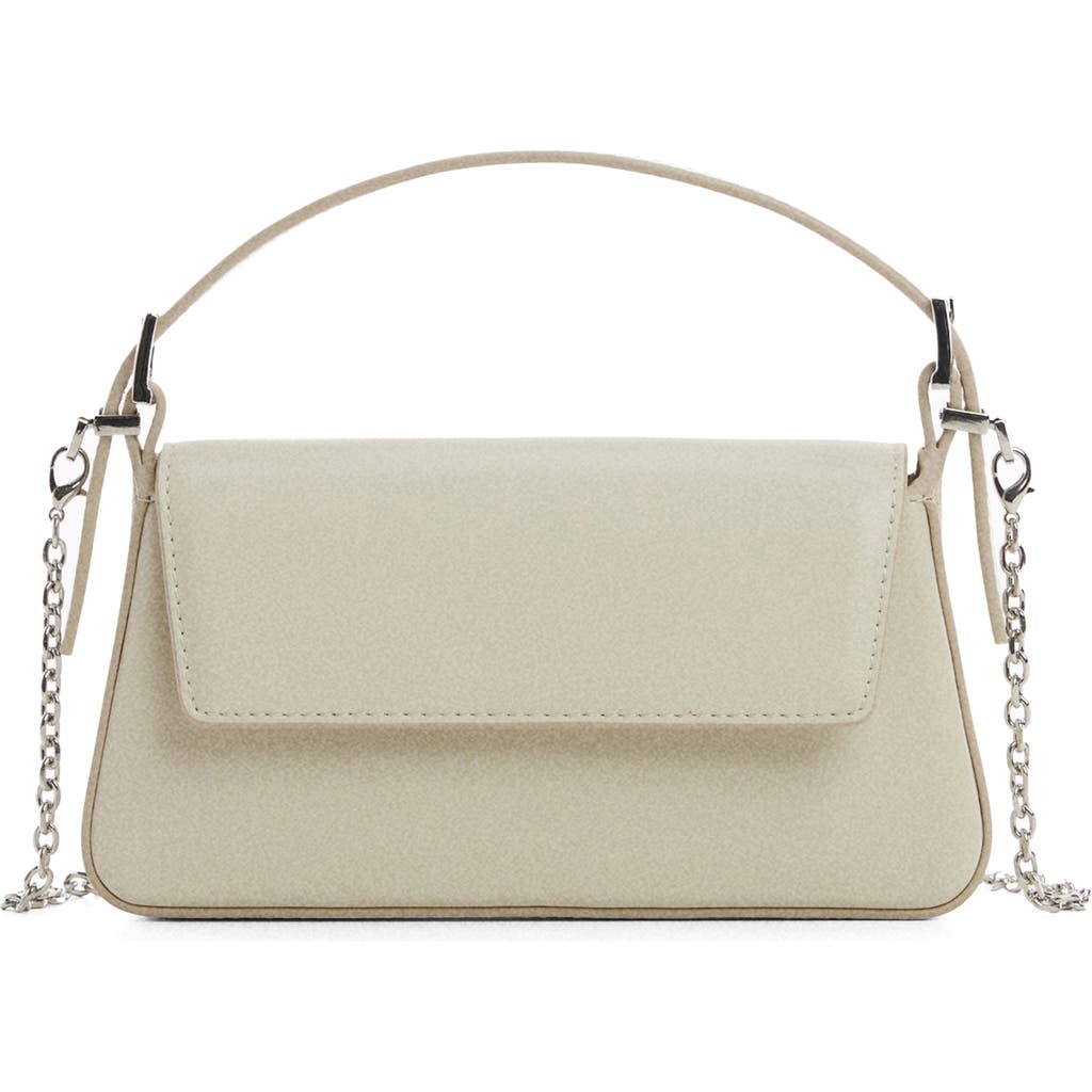 Mango Faux Leather Top Handle Bag In White