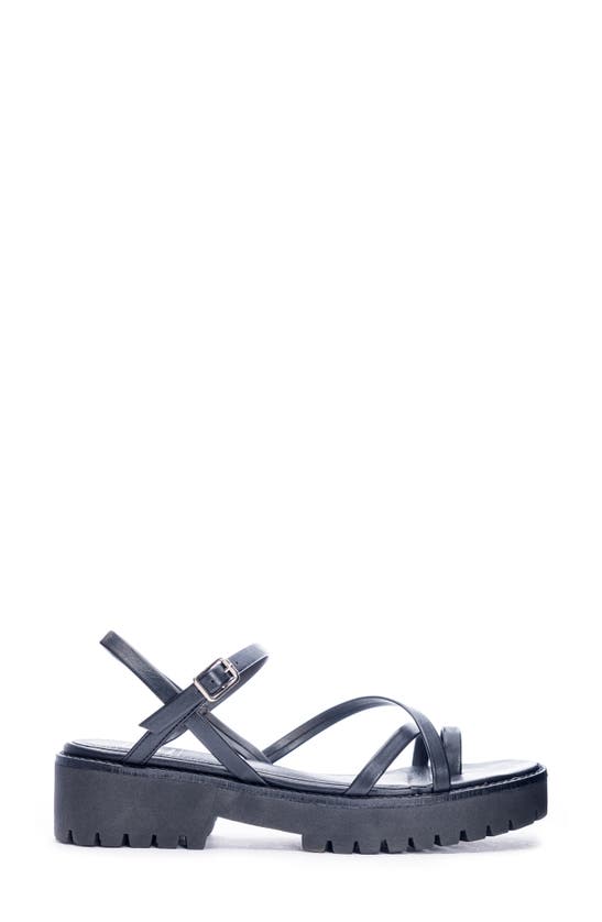 Shop Dirty Laundry Rhoni Strappy Sandal In Black Faux Leather
