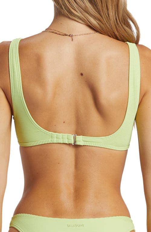 Shop Billabong Ava Tanlines Triangle Bikini Top In Lime Zest