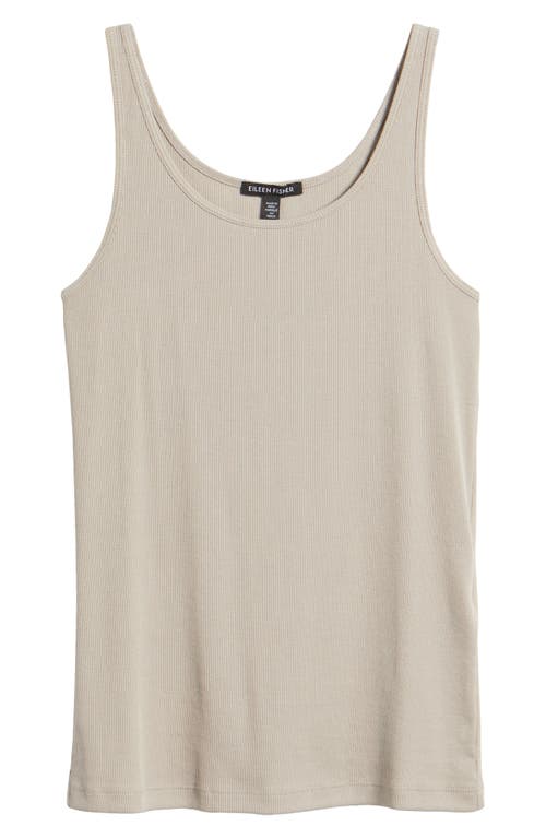 Shop Eileen Fisher Stretch Organic Cotton Tank In Dove